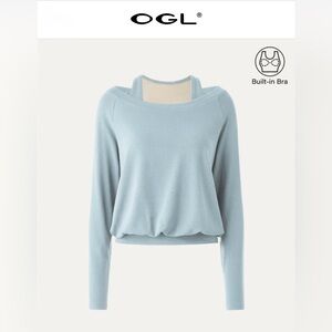 OGL Soft Blue Top with Built-in Support
